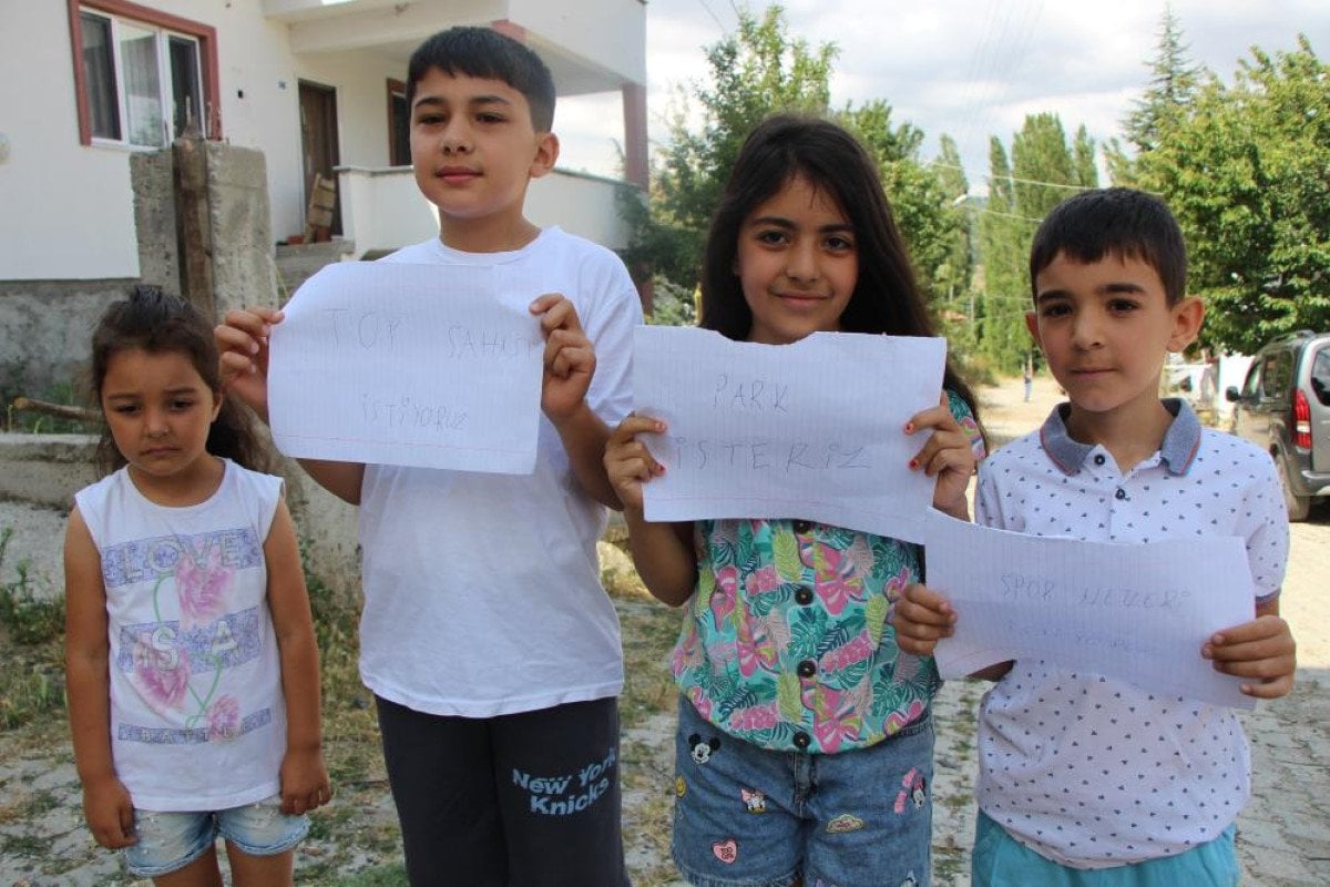 Amasya'nın Yeşilöz Köyü'nde Çocukların Park Talebi