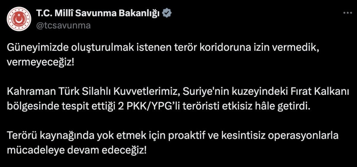 Türk Silahlı Kuvvetleri'nden Irak ve Suriye'de Operasyonlar