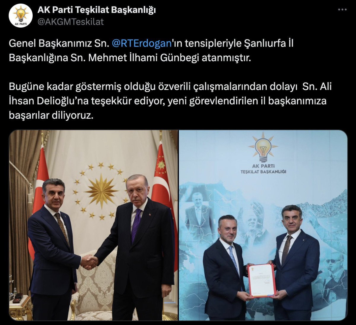 AK Parti'de İl Başkanları Değişimi