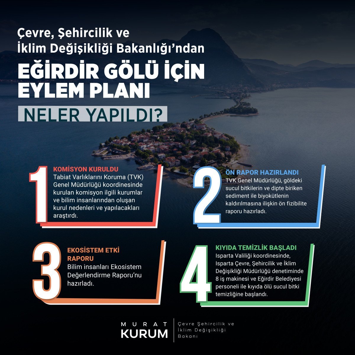 Eğirdir Gölü İçin 9 Maddelik Eylem Planı