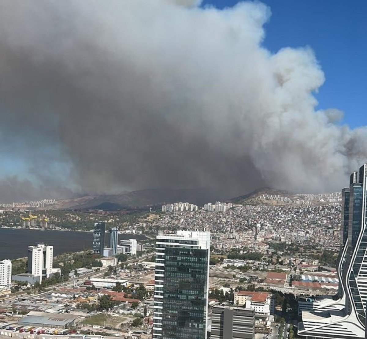 İzmir Karşıyaka'da Orman Yangını İle Mücadele