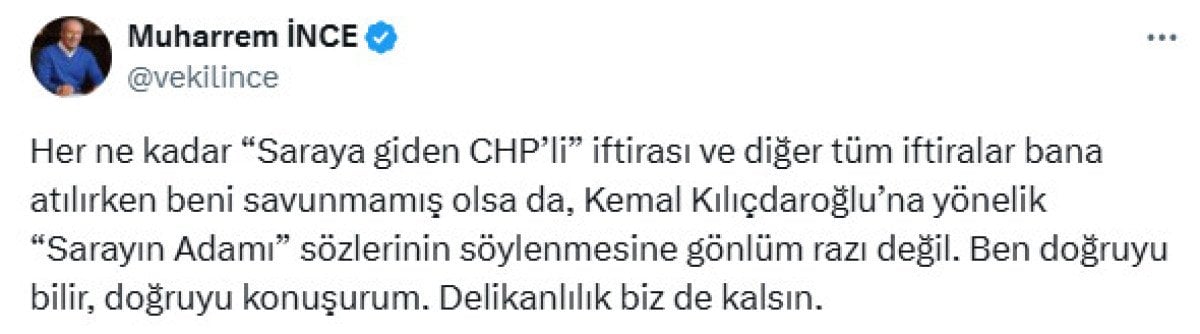 Kılıçdaroğlu ve Altaylı Arasındaki Tartışmanın Ardından İnce'den Destek Açıklamaları